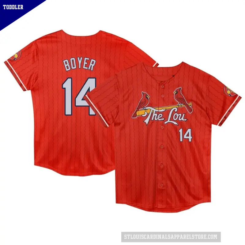 Toddler No.14 Ken Boyer St. Louis Cardinals Red Limited Preschool 2024 City Connect Jersey