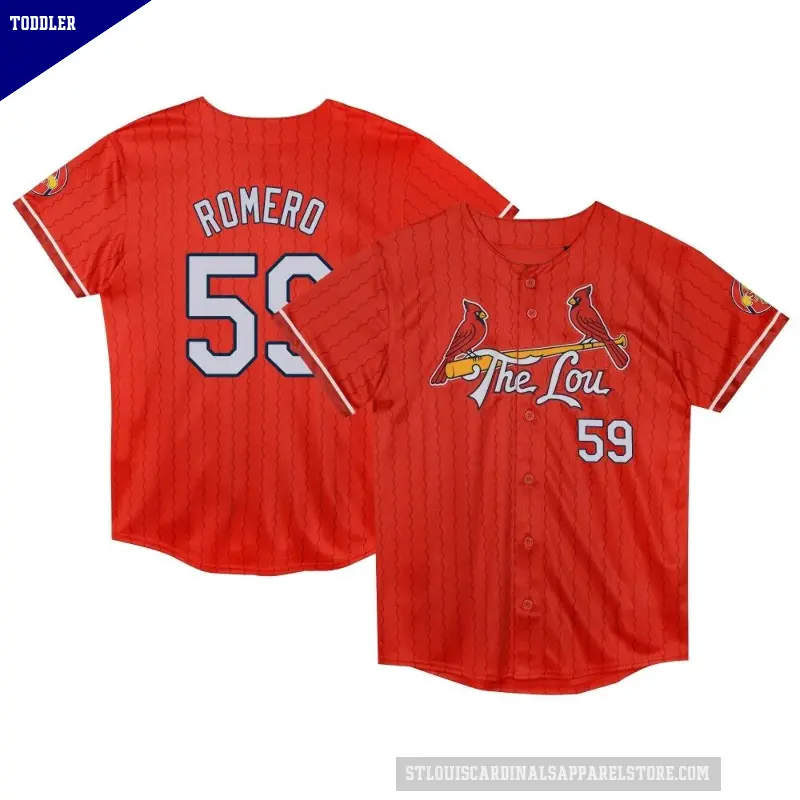 Toddler No.59 JoJo Romero St. Louis Cardinals Red Limited Preschool 2024 City Connect Jersey