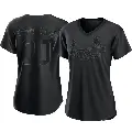 Women's No.00 Custom St. Louis Cardinals Black Authentic Pitch Fashion Jersey