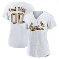 Women's No.00 Custom St. Louis Cardinals White Game Authentic 2022 All-Star Jersey