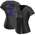 Women's No.18 Mike Shannon St. Louis Cardinals Black Replica Holographic Alternate Jersey