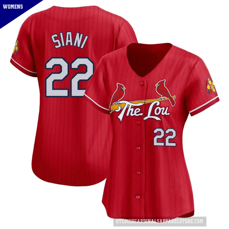Women's No.22 Michael Siani St. Louis Cardinals Red Limited 2024 City Connect Jersey