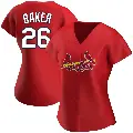 Women's No.26 Luken Baker St. Louis Cardinals Red Authentic Alternate Jersey