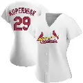 Women's No.29 Matt Koperniak St. Louis Cardinals White Authentic Home Jersey