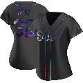 Women's No.32 Steven Matz St. Louis Cardinals Black Replica Holographic Alternate Jersey