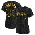 Women's No.33 Brendan Donovan St. Louis Cardinals Black Replica Snake Skin City Jersey
