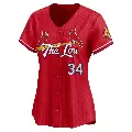 Women's No.34 J.A. Happ St. Louis Cardinals Red Limited 2024 City Connect Jersey