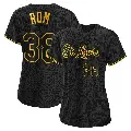 Women's No.38 Drew Rom St. Louis Cardinals Black Authentic Snake Skin City Jersey
