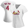Women's No.4 Yadier Molina St. Louis Cardinals White Authentic Home Jersey