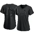 Women's No.45 Bob Gibson St. Louis Cardinals Black Authentic Pitch Fashion Jersey