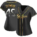 Women's No.49 Matthew Svanson St. Louis Cardinals Gold Replica Black en Alternate Jersey