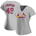 Women's No.49 Matthew Svanson St. Louis Cardinals Gray Replica Road Jersey
