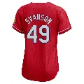 Women's No.49 Matthew Svanson St. Louis Cardinals Red Limited 2024 City Connect Jersey