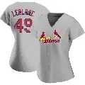 Women's No.49 Wade LeBlanc St. Louis Cardinals Gray Authentic Road Jersey