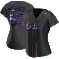 Women's No.53 Andre Pallante St. Louis Cardinals Black Replica Holographic Alternate Jersey