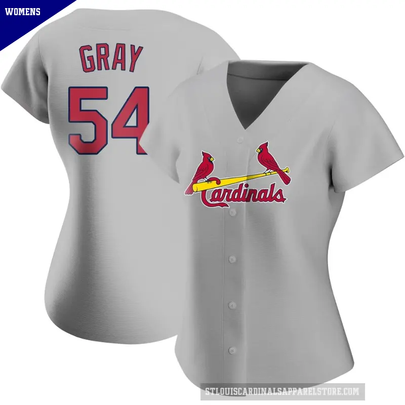 Women's No.54 Sonny Gray St. Louis Cardinals Gray Authentic Road Jersey