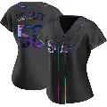 Women's No.56 Ryan Helsley St. Louis Cardinals Black Replica Holographic Alternate Jersey