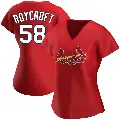 Women's No.58 Chris Roycroft St. Louis Cardinals Red Authentic Alternate Jersey