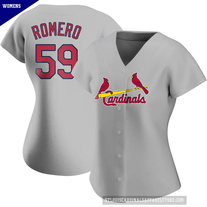 Women's No.59 JoJo Romero St. Louis Cardinals Gray Authentic Road Jersey