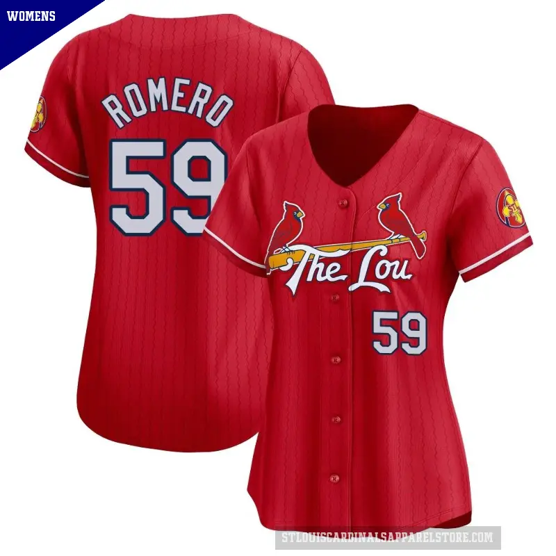 Women's No.59 JoJo Romero St. Louis Cardinals Red Limited 2024 City Connect Jersey
