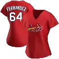 Women's No.64 Ryan Fernandez St. Louis Cardinals Red Replica Alternate Jersey
