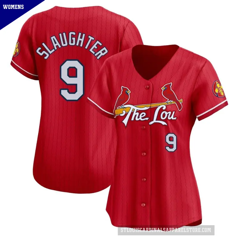 Women's No.9 Enos Slaughter St. Louis Cardinals Red Limited 2024 City Connect Jersey