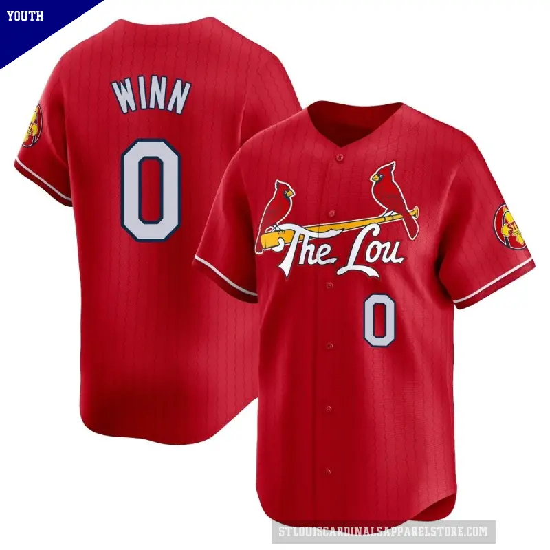 Youth No.0 Masyn Winn St. Louis Cardinals Red Limited 2024 City Connect Jersey