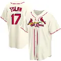 Youth No.17 Bobby Tolan St. Louis Cardinals Cream Replica Alternate Jersey