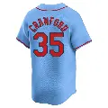 Youth No.35 Brandon Crawford St. Louis Cardinals Light Blue Limited Alternate Jersey