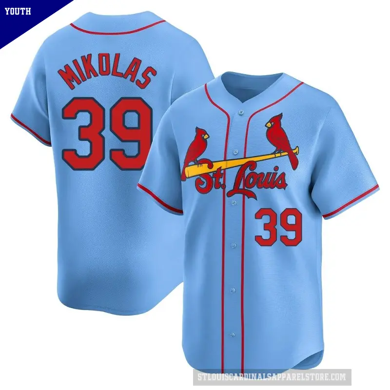 Youth No.39 Miles Mikolas St. Louis Cardinals Light Blue Limited Alternate Jersey