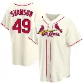 Youth No.49 Matthew Svanson St. Louis Cardinals Cream Replica Alternate Jersey