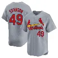 Youth No.49 Matthew Svanson St. Louis Cardinals Gray Limited Away Jersey