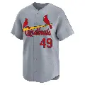Youth No.49 Matthew Svanson St. Louis Cardinals Gray Limited Away Jersey