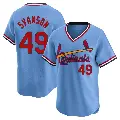 Youth No.49 Matthew Svanson St. Louis Cardinals Light Blue Limited Cooperstown Collection Jersey