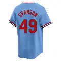 Youth No.49 Matthew Svanson St. Louis Cardinals Light Blue Limited Cooperstown Collection Jersey