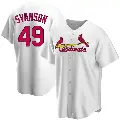 Youth No.49 Matthew Svanson St. Louis Cardinals White Replica Home Jersey