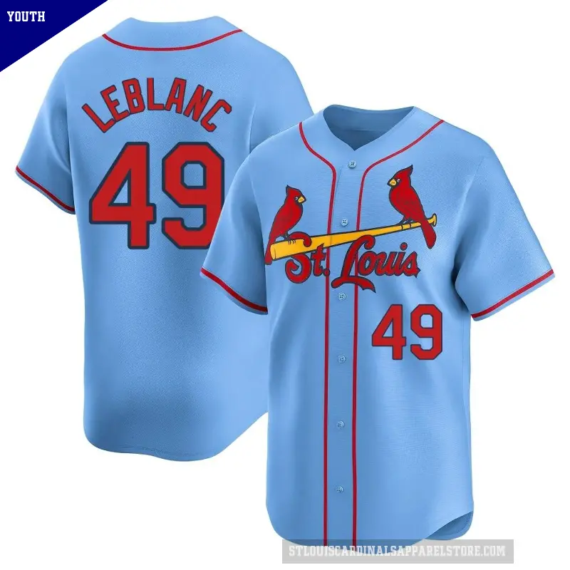 Youth No.49 Wade LeBlanc St. Louis Cardinals Light Blue Limited Alternate Jersey