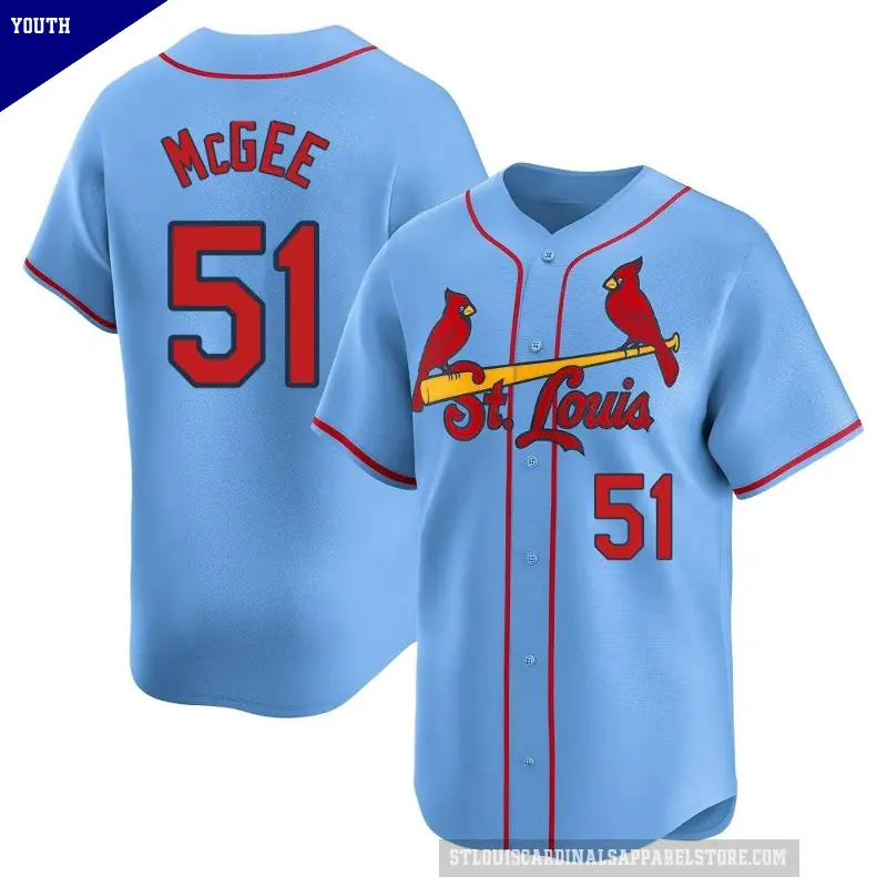 Youth No.51 Willie McGee St. Louis Cardinals Light Blue Limited Alternate Jersey