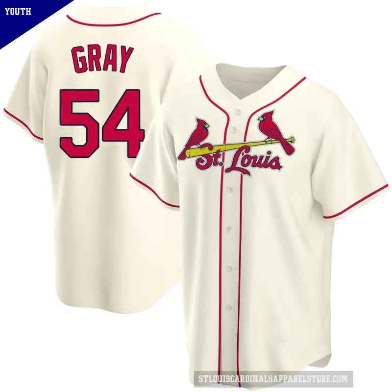 Youth No.54 Sonny Gray St. Louis Cardinals Cream Replica Alternate Jersey