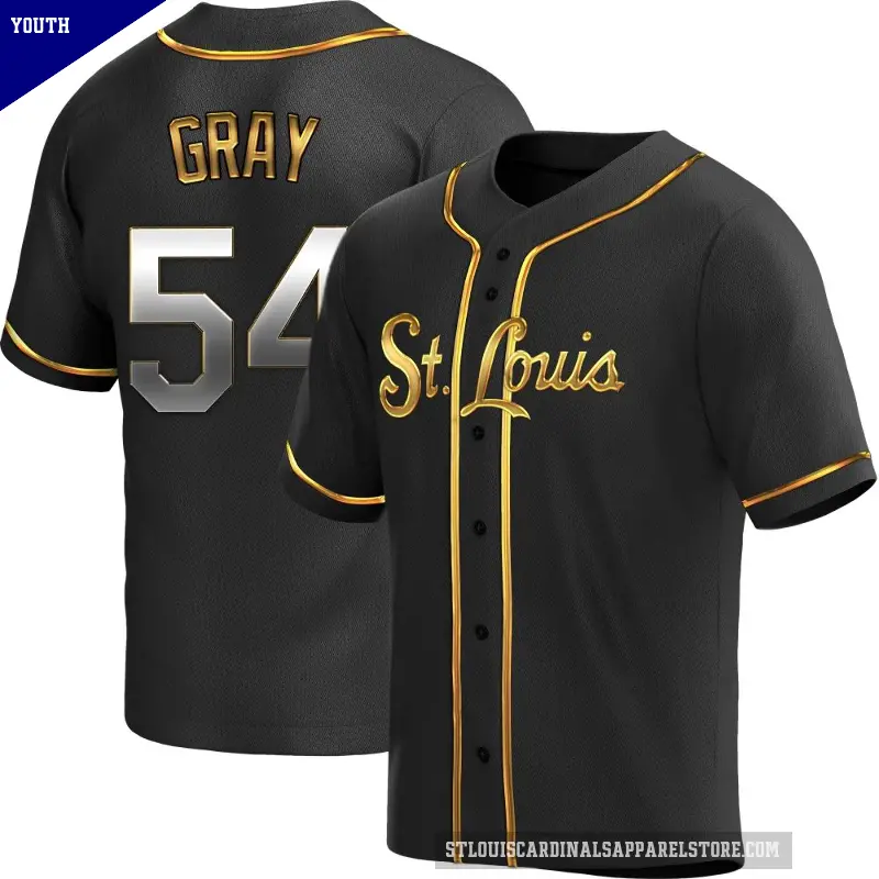 Youth No.54 Sonny Gray St. Louis Cardinals Gold Replica Black en Alternate Jersey