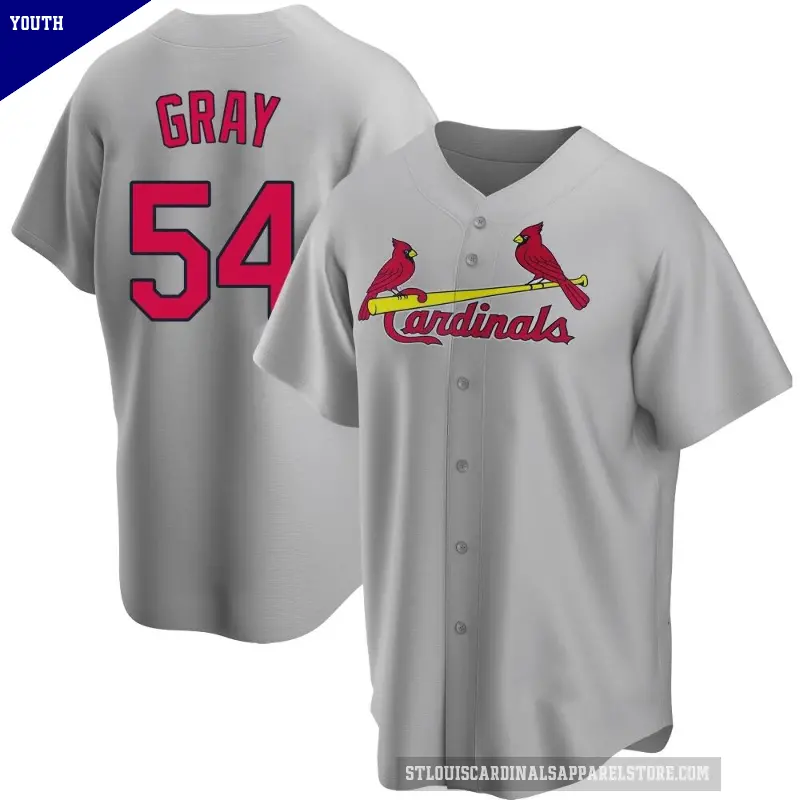 Youth No.54 Sonny Gray St. Louis Cardinals Gray Replica Road Jersey