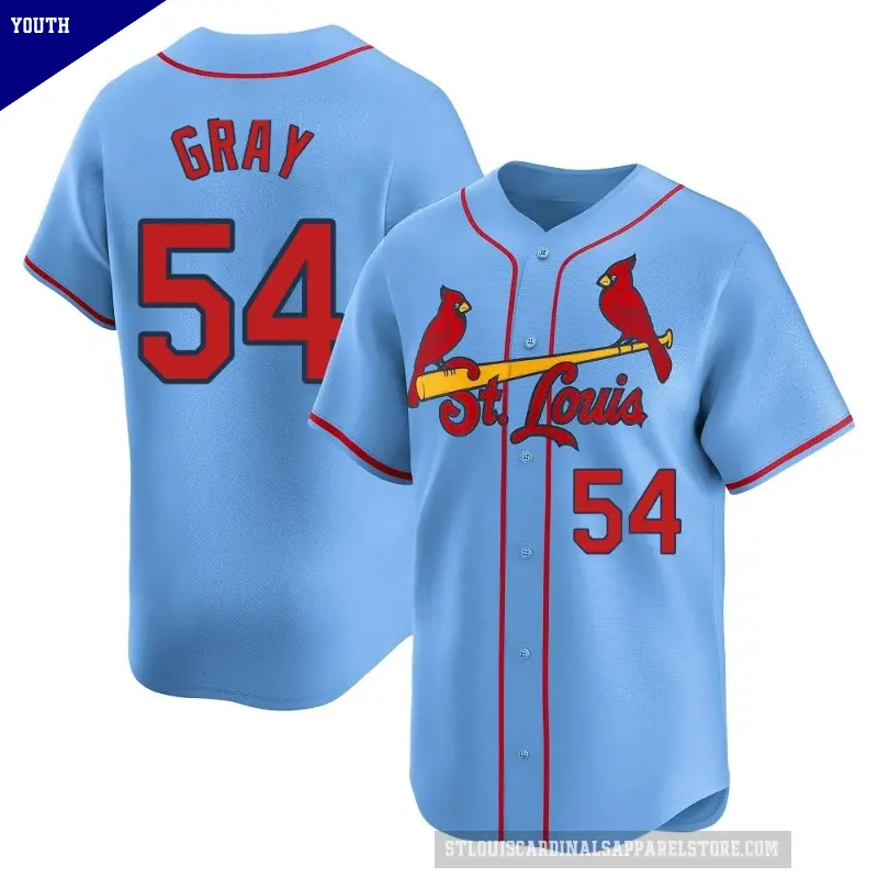 Youth No.54 Sonny Gray St. Louis Cardinals Light Blue Limited Alternate Jersey