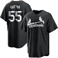 Youth No.55 Taylor Motter St. Louis Cardinals Black/White Replica Jersey