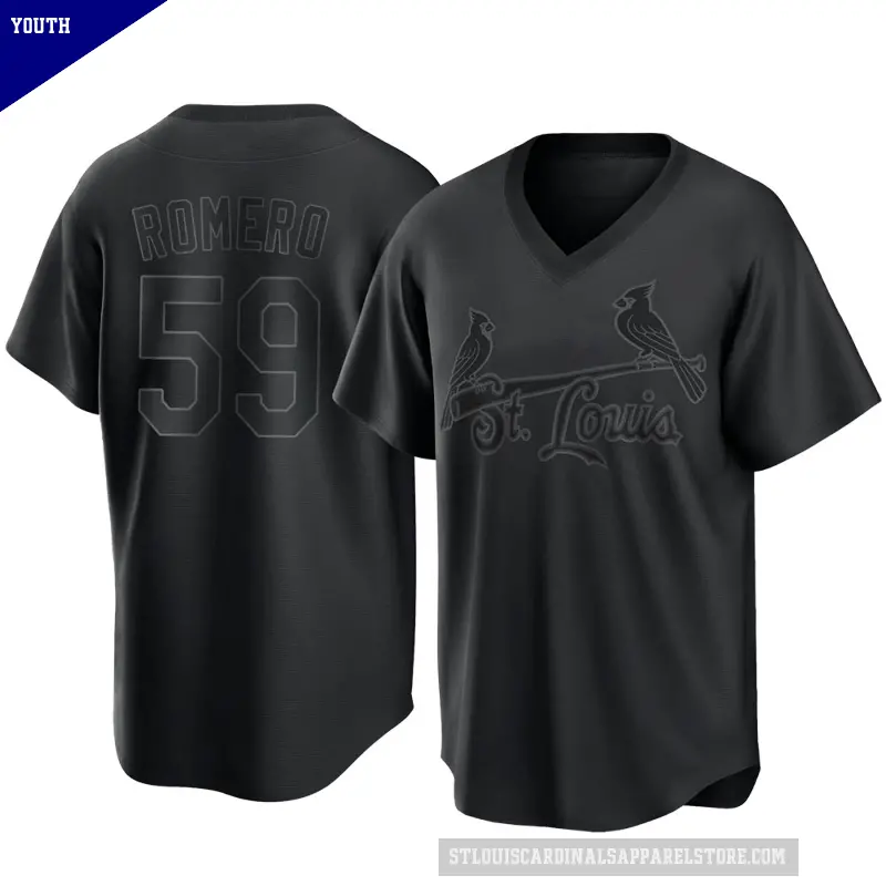 Youth No.59 JoJo Romero St. Louis Cardinals Black Replica Pitch Fashion Jersey