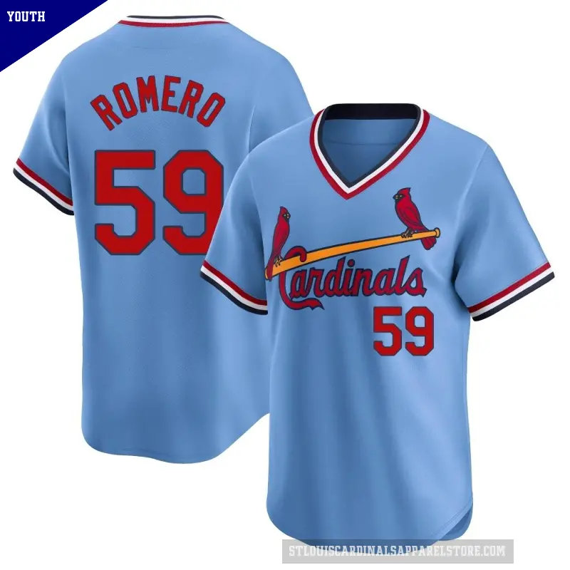 Youth No.59 JoJo Romero St. Louis Cardinals Light Blue Limited Cooperstown Collection Jersey