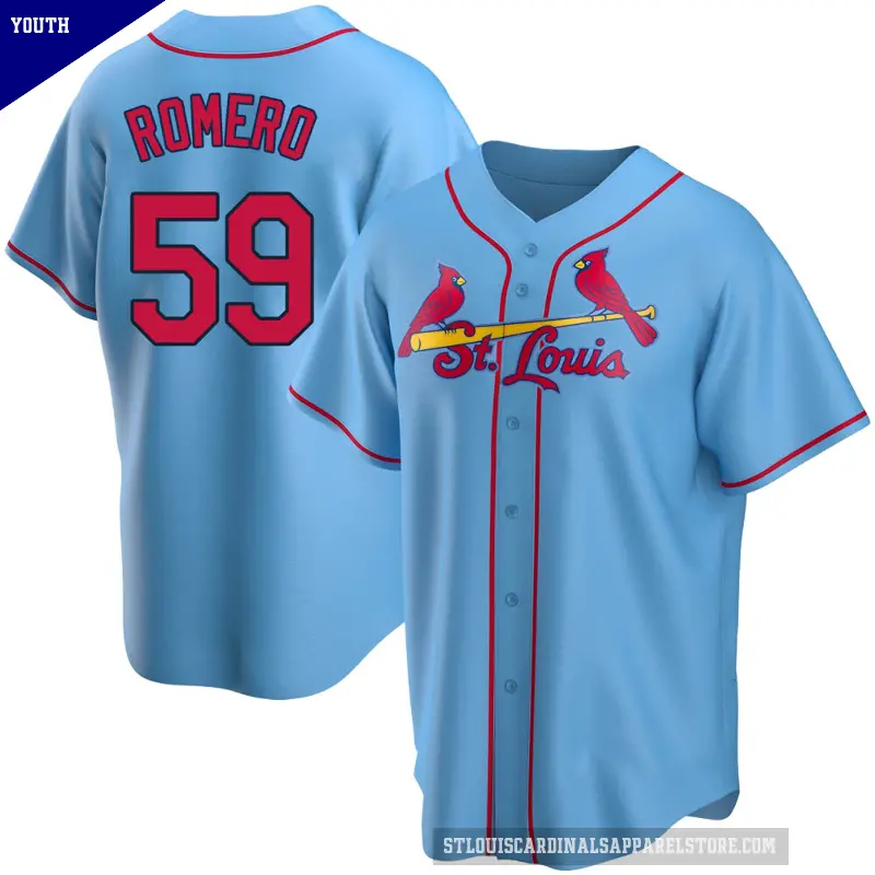 Youth No.59 JoJo Romero St. Louis Cardinals Light Blue Replica Alternate Jersey