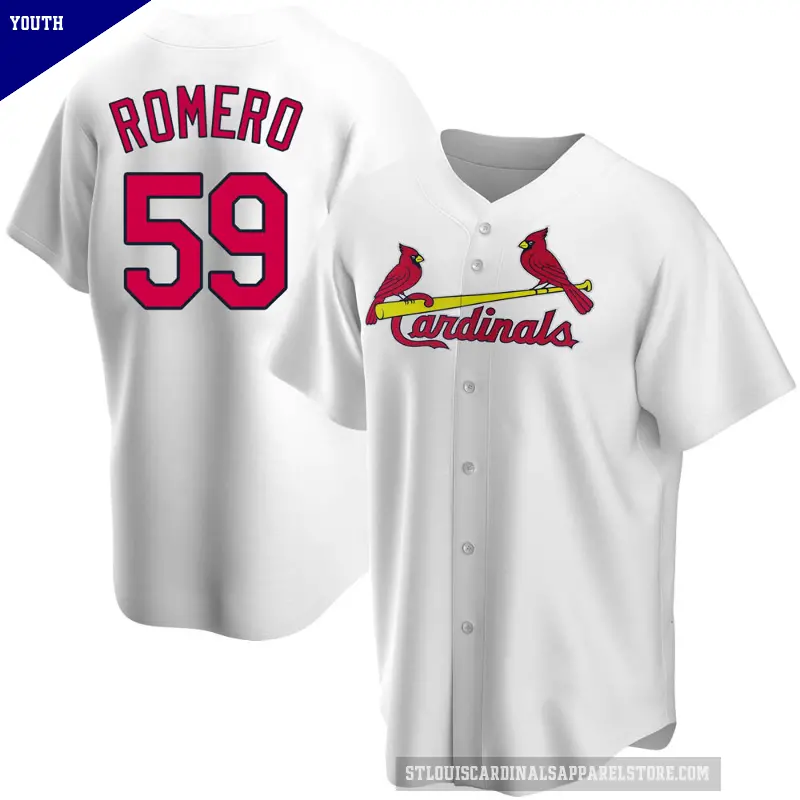 Youth No.59 JoJo Romero St. Louis Cardinals White Replica Home Jersey