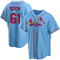 Youth No.61 Jake Walsh St. Louis Cardinals Light Blue Replica Alternate Jersey
