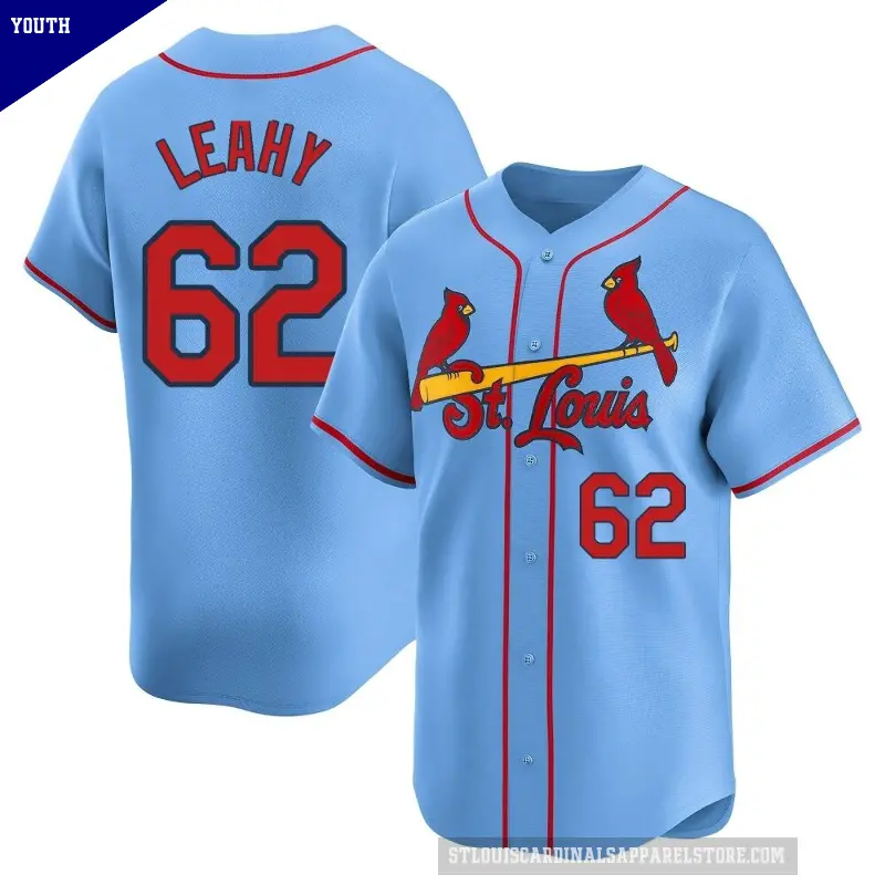 Youth No.62 Kyle Leahy St. Louis Cardinals Light Blue Limited Alternate Jersey