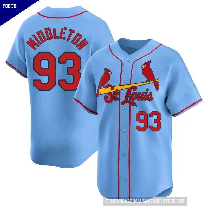 Youth No.93 Keynan Middleton St. Louis Cardinals Light Blue Limited Alternate Jersey